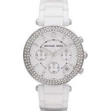 Michael Kors Mk5654 Ladies Ceramic Bracelet Chronograph Crystal