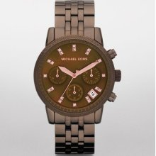 Michael Kors Women's Showstopper Chocolate Chronograph Watch Mk5547