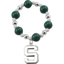 Michigan State Spartans Logo Stretch Beaded Bracelet