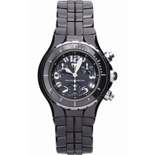 Mid Technomarine Tcb02c Black Ceramic Chronograph Ret$1,950 Swiss Made