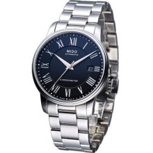 Mido Baroncelli Automatic Cosc Swiss Dress Watch Black M0104081105309