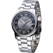 Mido Baroncelli Automatic Cosc Swiss Dress Watch Gray M0104081106309