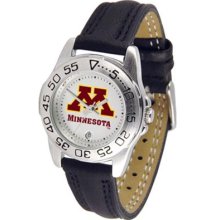 Minnesota Golden Gophers Womens Leather Wrist Watch