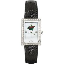 Minnesota Wild Allure Ladies Watch With Black Leader Strap