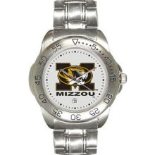 Missouri Tigers Men's Sport ''Game Day Steel'' Watch Sun Time