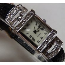 Miyota by Citizen Ladies Silver Diamond Quartz Roman Numerals Watch $199