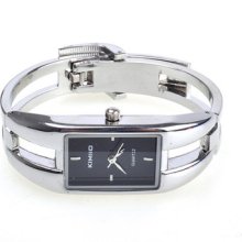 Modern Silver Fashion Alloy Case Bracelet Dial Female Quartz Watches