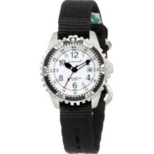 Momentum Womens 1M-DV01W8B M1 White Dial Black Re-Ply Nylon Dive