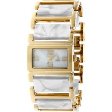 Momentus White Ion Plated Stainless Steel Band White Dial Women' ...