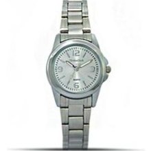 Montres Carlo Ladies Classic Quartz Silver Dial Stainless Steel B ...