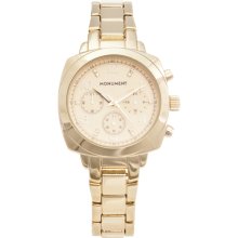 Monument Women's Crystal-detail Goldtone Bracelet Watch (MMT4560)