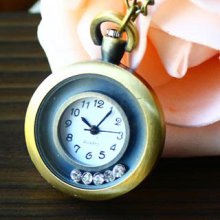 Movable Diamond Pocket Watch - Copper Copper - One Size