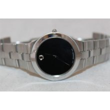 Movado Black Museum Dial Stainless Steel Quartz Men's Watch 84 G2 1899