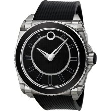 Movado Master Automatic Black Dial Stainless Steel Mens Watch 0606295