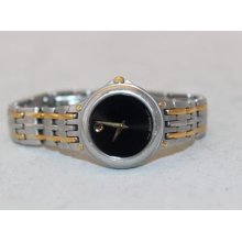 Movado Two Tone Stainless Steel Museum Dial Quartz Women's Watch 81 E4 9829