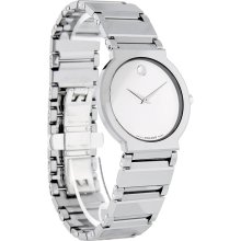 Movado Valor Mens Mirror Tungsten-Carbide Bracelet Swiss Quartz Watch 0604773