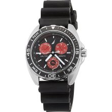 Nautica N07577G Sport Ring Multifunction Black and Red Men's Watch