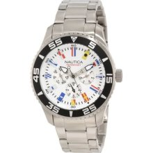 Nautica N14630g Nst 07 Flags Classic Stainless Steel Men's Watch