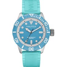 Nautica Nsr 100 A09602g Light Blue Dial & Silicone Strap 44mm 100m