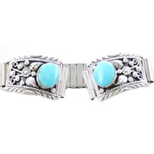 Navajo Crafted Sterling Silver Turquoise Men Watch Tips Mt1047t