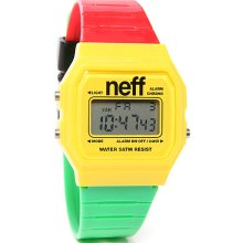 NEFF The Flava Watch in Rasta