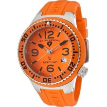 Neptune (44 mm) Orange Dial Orange Silicone ...