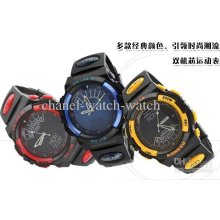 New 4 Pcs Pasnew Digital Waterproof Watches Unisex Led Boy Girl Stud