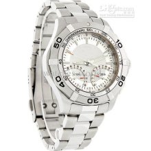 New Hy Silver Dial Tachymeter Mens Quartz Chronograph Men Watch Caf7