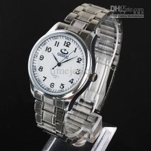 New Pure White Dial Men's Fashion Quartz Wristwatch N0188