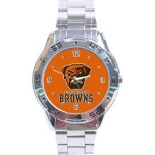 Nfl Cleveland Browns Stainless Steel Analogue Menâ€™s Watch