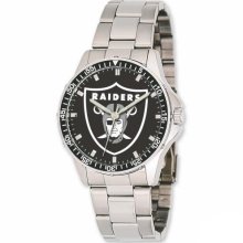 NFL Football Watches - Men's Oakland Raiders Stainless Steel Watch