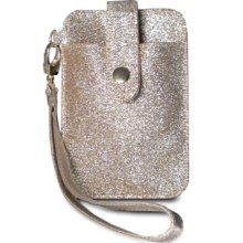 Nina Platino Glitter Birkita Wristlet