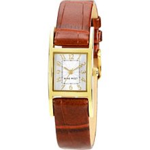 Nine West Polished Goldtone Strap Watch Women's