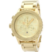 Nixon 42-20 Chrono A037-502 All Gold Watch From Japan Ems Express Shipping