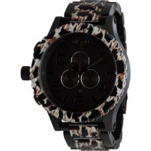 Nixon 51-30 Chrono Watch - Men's All Black/Leopard, One Size