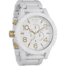 Nixon 51-30 Chrono Watch - All White / Gold