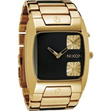 Nixon Banks All Gold Black Mens Watch A060510