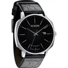 Nixon Black Dial Leather Mens Watch A126000