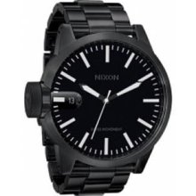 Nixon Chronicle Mens Quartz Black Ion Plated S. Steel