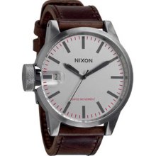 Nixon Chronicle Watch - Silver / Brown