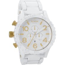 Nixon Men's 51-30 Chrono All White and Gold Watch (All White/Gold)