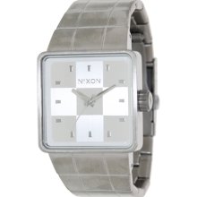 Nixon Men's Quatro A013100-00 Silver Stainless-Steel Quartz Watch with Silver Dial