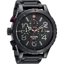 Nixon The 48-20 Chrono Watch in All Black/Multi