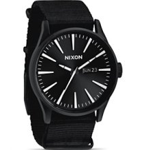 Nixon The Sentry All Black Nylon Watch, 42mm