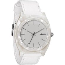 - Nixon Time Teller Acetate Leather Watch White Granite