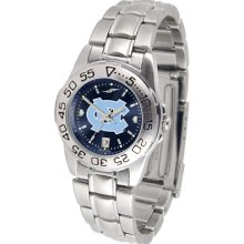 North Carolina Tarheels Sport AnoChrome Steel Band Women's Watch