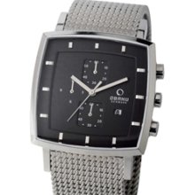 Obaku Harmony Charcoal Dial Stainless Steel Quartz Chronograph Watch #V134GCBMC2