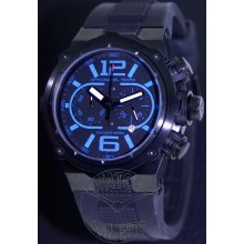 Officina Del Tempo Power wrist watches: All Black Power With Blue 1030