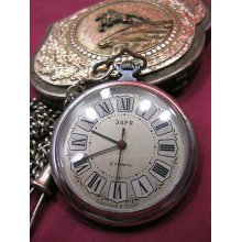 Old Vintage Soviet Pocket Watch 21 Jew Zarja Ussr