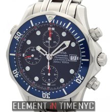 Omega Seamaster Pro 300M Chrono Steel Blue Dial